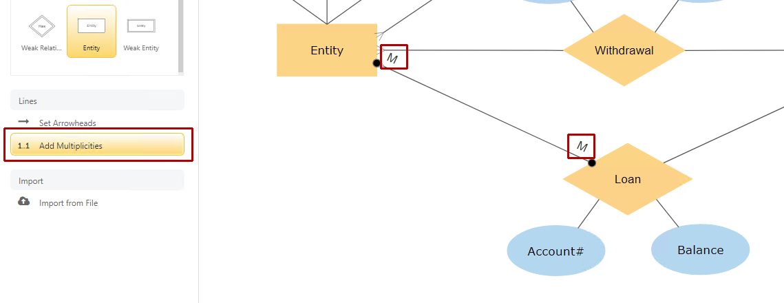 Add multiplicities