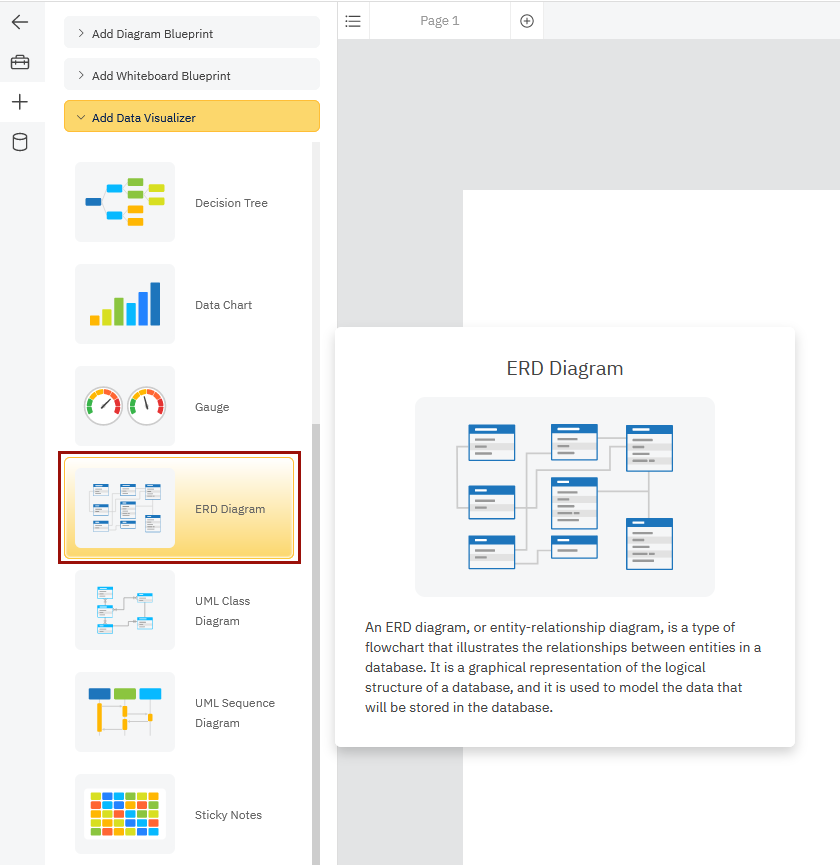 Launch the ERD data visualizer