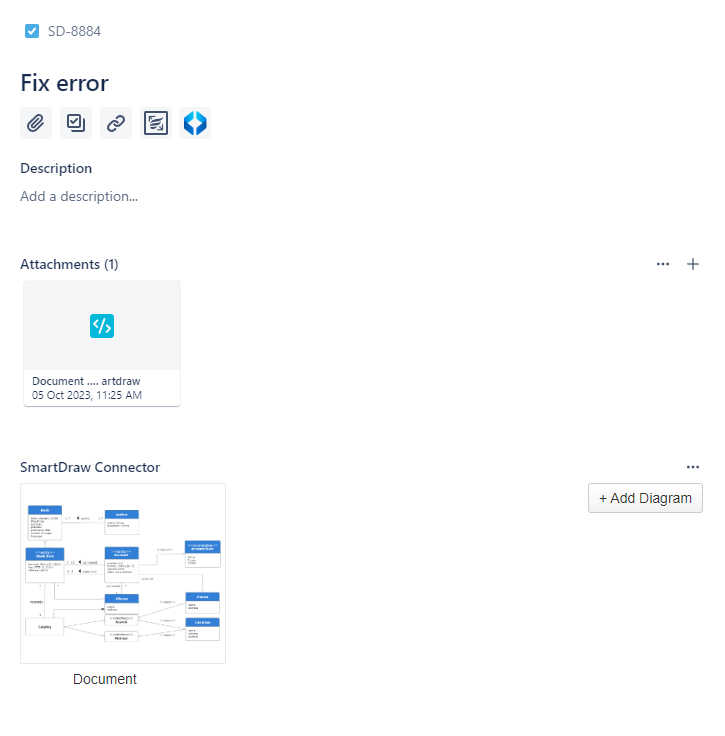 SmartDraw diagram attached to Jira issue