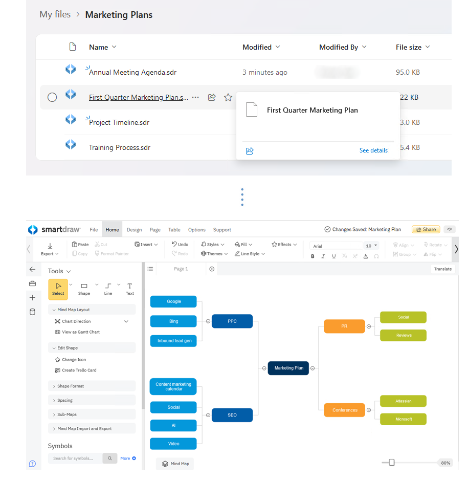 Open files from OneDrive and SharePoint