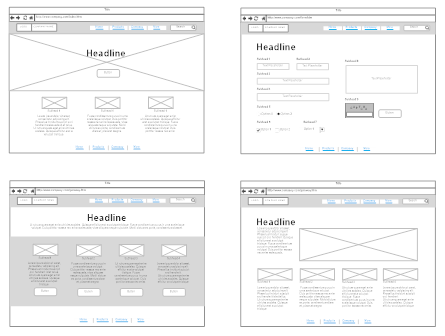 Website wireframe example